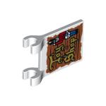 [레고부품] 흰색 깃발 2 x 2 사각형 - 금색 Toy Shop 패턴 6115831 2335pb139