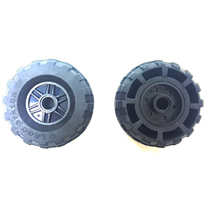 [레고부품] 검정색 휠 18mm d. x 14mm 핀 구멍 있음 - 검정색 타이어 37 x 18R (55981 / 56891) 55981-001