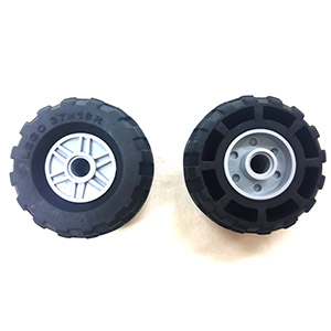 [레고부품] 연회색 휠 18mm d. x 14mm 핀 구멍 있음 - 검정색 타이어 37 x 18R (55981 / 56891) 55981-002