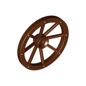 [레고부품] 적갈색 휠 마차 직경 33mm 4211279 4489
