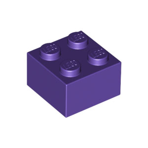 [레고부품] 진한 자주색 브릭 2 x 2 4653960 3003