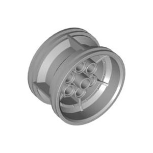 [레고부품] 연회색 휠 43.2mm d. x 26mm 테크닉 레이싱 6 핀 구멍들 4634091 56908