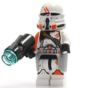 [레고 미니피규어] 스타워즈 에어본 클론 트루퍼(Airborne Clone Trooper) / 발사되는 광선총 포함 sw523