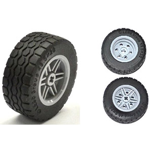 [레고부품] 연회색 휠 30.4mm d. x 20mm 과 검정색 타이어 49.5 x 20 (56145 / 15413) 56145c05