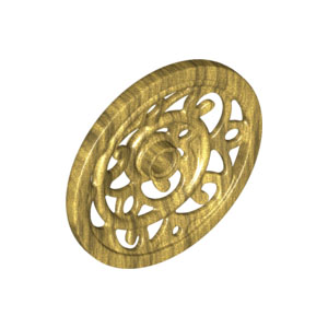 [레고부품] 펄 골드색 휠 마차 - 화려하게 장식된 거대한 (43mm d.) 6058138 15744