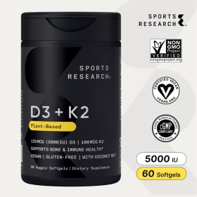 스포츠리서치 D3+K2 60소프트젤