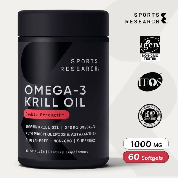 스포츠리서치 크릴오일 아스타잔틴 오메가3 1000mg 60소프트젤