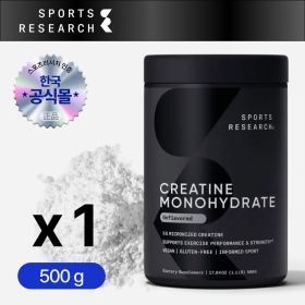 스포츠리서치 크레아틴 모노하이드레이트 무향 500g