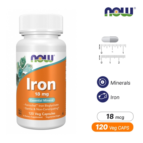 나우푸드 철분 비스글리시네이트 18mg 120캡슐