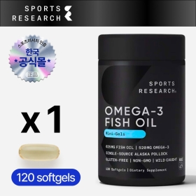 스포츠리서치 오메가3 미니젤 625mg 120소프트젤