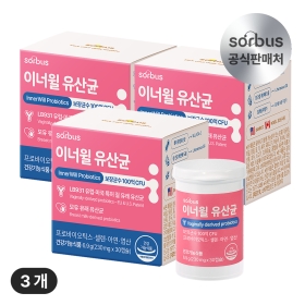 소버스 질 유래 유산균 이너윌 100억 CFU 3개월