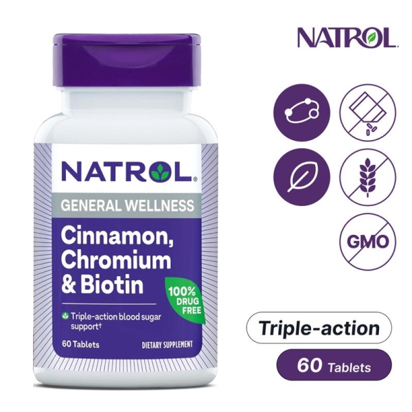 나트롤 시나몬 크로뮴&비오틴 60정