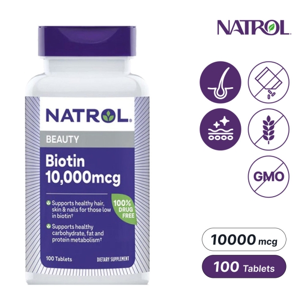 나트롤 비오틴 뷰티 10,000mcg 100정