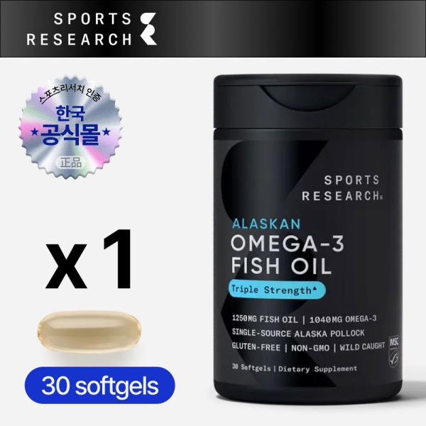 스포츠리서치 rTG 오메가3 트리플 스트렝스 30소프트젤