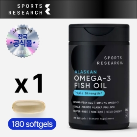[혜택 전용 링크] 스포츠리서치 rTG 오메가3 트리플 스트렝스 180소프트젤