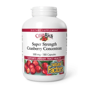 네추럴팩터스 크랜리치 슈퍼 스트렝스 크랜베리 농축액 500mg 180소프트젤