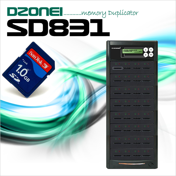 Dzonei SD831. SD메모리복사기, 한 번에 31 개 복사, FAT16,Fat32, ntfs지원, 메모리 포맷 가능.