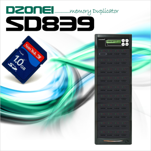 Dzonei SD839. SD메모리복사기, 한 번에 39 개 복사, FAT16,Fat32, ntfs지원, 메모리 포맷 가능.128G까지 지원