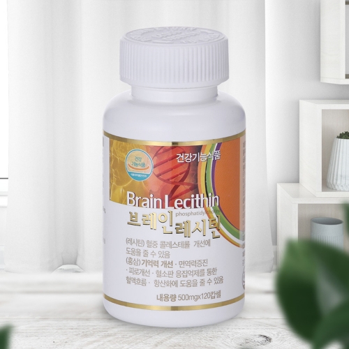 브레인레시틴 난황 레시틴 두뇌영양제 500mg 120캡슐