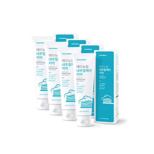 종근당건강 에이뉴힐 내추럴케어 치약 150g (4개입)