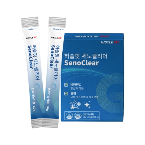 허슬플레이 허슬핏 세노클리어 10g 30포 레몬라임맛 워터믹스 블루스피루리나