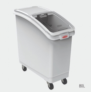[8411] 80리터 이동식 식자재통 (덮개,스쿱 포함)