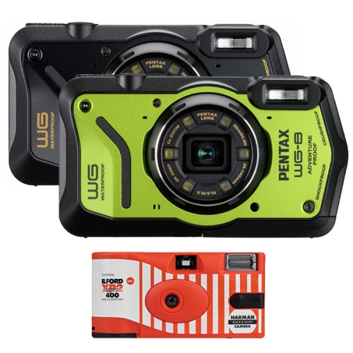 💕사은품💕 [펜탁스공식대리점 컴온탑] WG-8 아웃도어 디지털 카메라 🩵포토리뷰 작성 시 감성 가득 하만 일회용 흑백 카메라 증정🩵