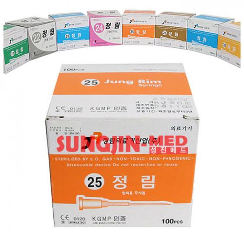 (정림) 일회용주사침 (Needle) 25G x 16mm 100ea / 유통기한 2026년8월20일