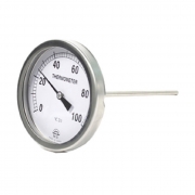 [정품] 명성 / 바이메탈 온도계 / 바이메탈온도게이지 /  아나로그온도계 / T-TYPE / MS-6611 / PT 1/2 / 써스 / 100파이 / 0~100도 / 길이75L / 국산 / 주문제작 /