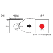 [정품] NIGK / Nichiyu / 니찌유 / THERMO LABEL / 써머라벨 / 온도라벨테이프 / 비가역성 / LI-80 / 40매(팩) / 변환온도확인용 /