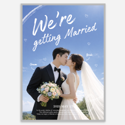 결혼 커플 웨딩 포스터