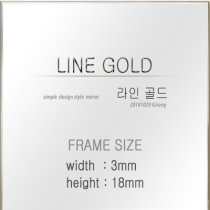 [액자랑]라인 골드 - 사각거울 [기본40cm*60cm]