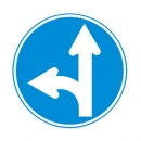 도로교통안전표지판/직진및좌회전표지판/교통표지판/도로표지판