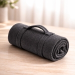 [국내산] 프리미엄무지 찍찍이무릎담요 차콜 (대)