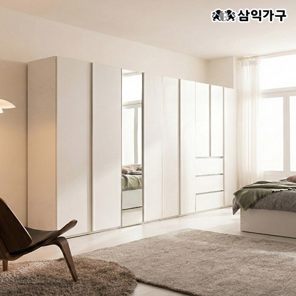 ★[공식몰10%쿠폰]★우노 초대형 키큰 옷장/전신거울 옷장/서랍형 옷장