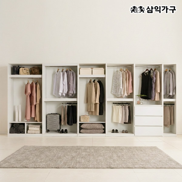 ★[공식몰10%쿠폰]★우노 초대형 키큰 옷장/전신거울 옷장/서랍형 옷장