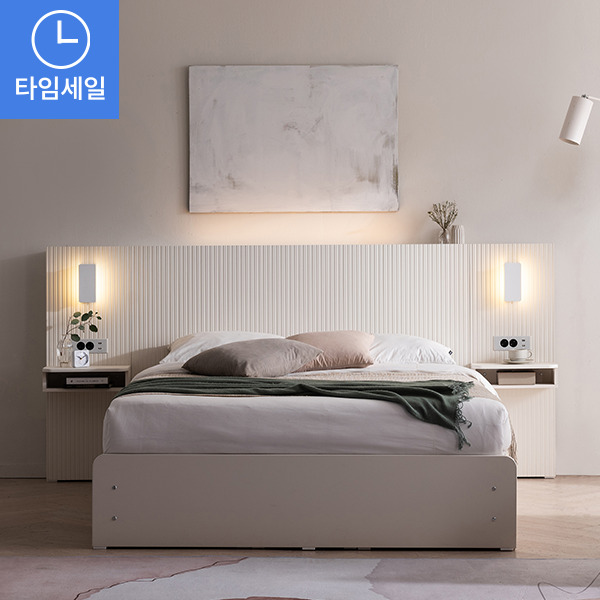 ◈[타임한정]매트무료UP◈래디슨 LED 아트월 수납 호텔 침대(SS/Q/LK)
