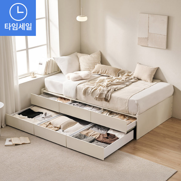 ★[서랍/매트리스무료업]★식스 6단 400/800 서랍 빅수납 침대(SS/Q)
