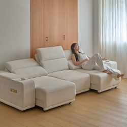 ★[공식몰추천템]★플리크 4세대 헤드틸팅 올무빙 모션 확장형 슬라이딩 리클라이너 소파(3/4인)