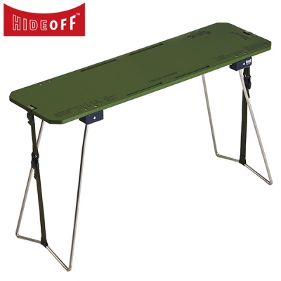 [하이드오프][HIDEOFF] 1P PLAYER TABLE 밀리터리 올리브 HIGH 보드테이블 1인용 캠핑테이블