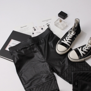 (1+1) 페이크 레더 레깅스 EW0051 | 편안하고 스타일리시한 여성용