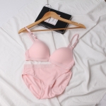 [데일리] 편안 &middot; 골지 풀컵 저중심 노와이어 브라팬티세트 N5028