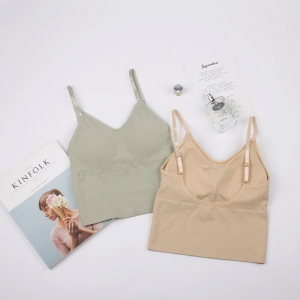 [여성 브라탑 1+1] 골지 크롭 백리스 브라탑 N1059 | 편안한 데일리 브라탑