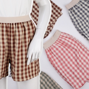 [여성 트렁크팬티 2+1] 체크 사각팬티 세트 MD029 | 편안한 속옷