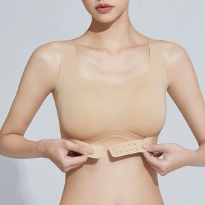 여성 자세보정 볼륨업 노와이어 브라탑 CT014 │ 런닝형 심리스 브라