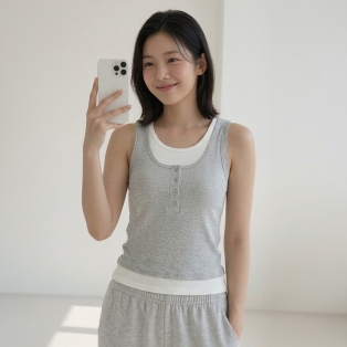 잠옷 세트 홈웨어 파자마 모달 노브라 편한 레이어드 여름 라운지웨어 H301