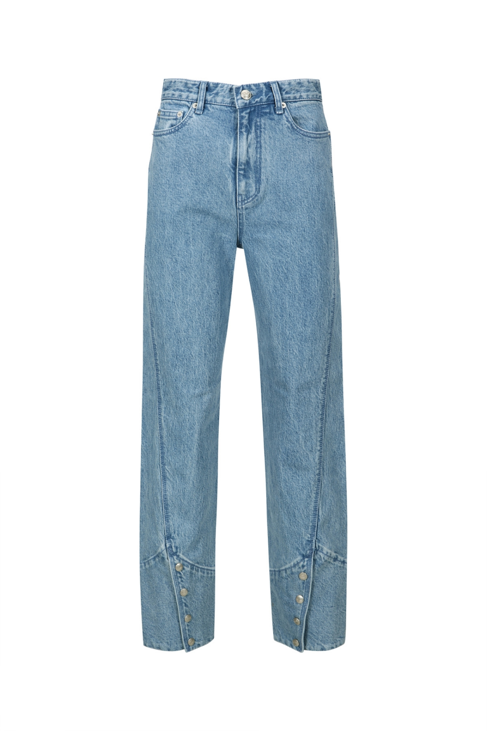 BUTTON DETAILED STRAIGHT-LEG JEANS (S23DB707BL)