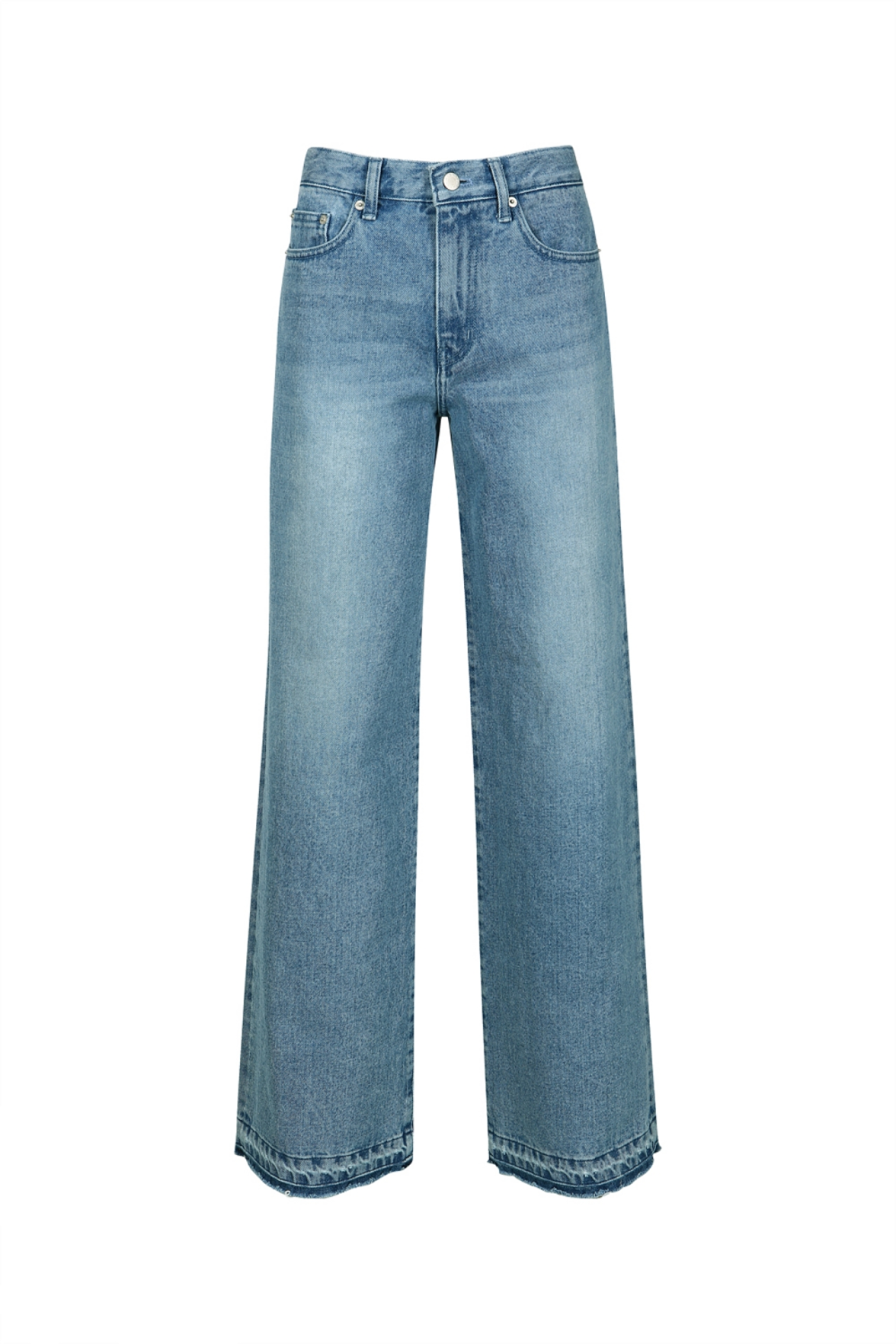 RAW HEM STRAIGHT-LEG JEANS (R23DB103BL)