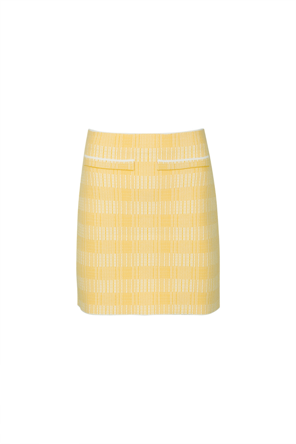 PATCH POCKET RIBBED-KNIT MINI SKIRT (R23KB300YE)