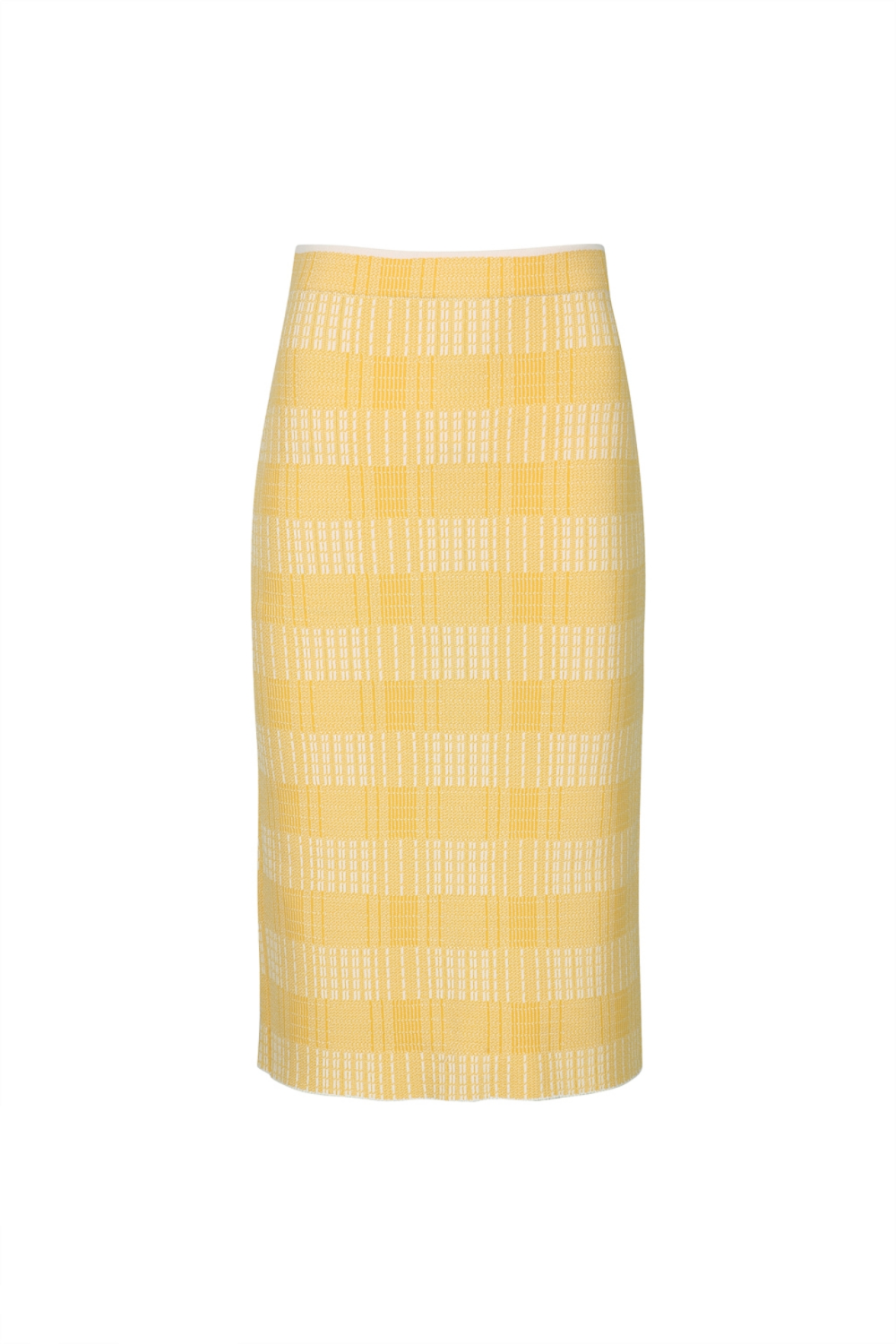 HIGH-RISE RIBBED-KNIT PENCIL SKIRT (R23KB200YE)